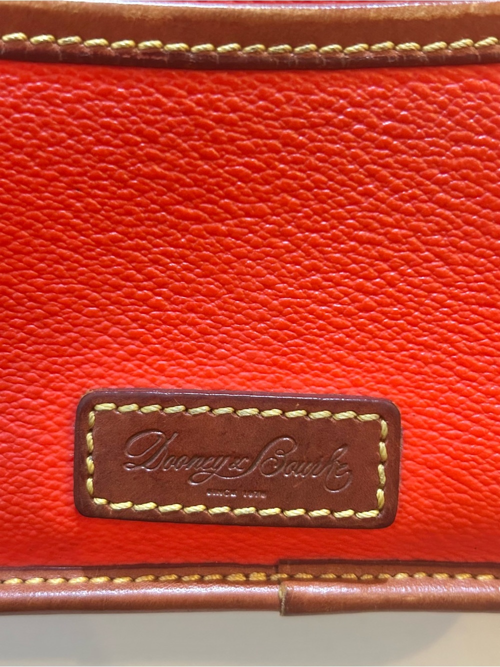 Dooney & Bourke Red Eva Pouchette Leather Crossbody Shoulder Bag, Adjustable - Picture 6 of 9